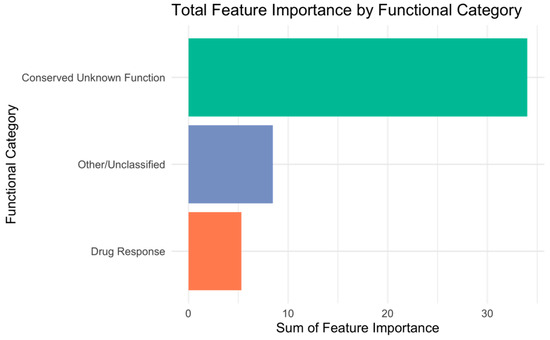 TransQSAR-pf feature importance grouped by biological function